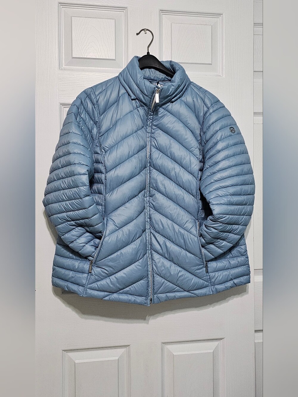 Michael Kors Light Blue Quilted Puffer Jacket Size 2X